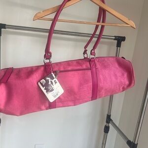 Pink Suede Women's  Yoga mat Bag